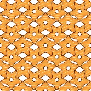 Pattern homemade cookie different taste in pastry biscuit Stock Illustration