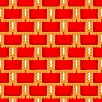 Pattern homemade cookie different taste in pastry biscuit Stock Illustration