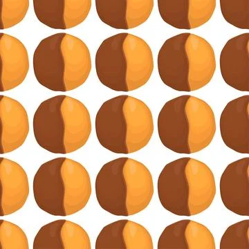 Pattern homemade cookie different taste in pastry biscuit Stock Illustration