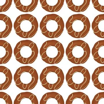 Pattern homemade cookie different taste in pastry biscuit Stock Illustration