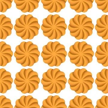 Pattern homemade cookie different taste in pastry biscuit Stock Illustration