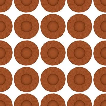 Pattern homemade cookie different taste in pastry biscuit Stock Illustration