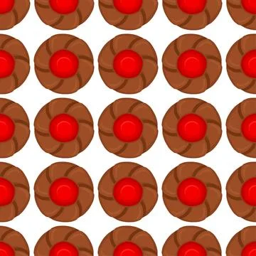 Pattern homemade cookie different taste in pastry biscuit Stock Illustration