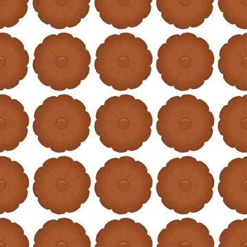 Pattern homemade cookie different taste in pastry biscuit Stock Illustration