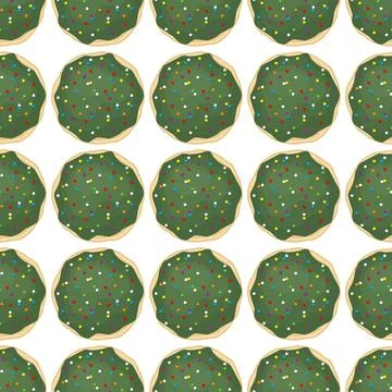 Pattern homemade cookie different taste in pastry biscuit Stock Illustration