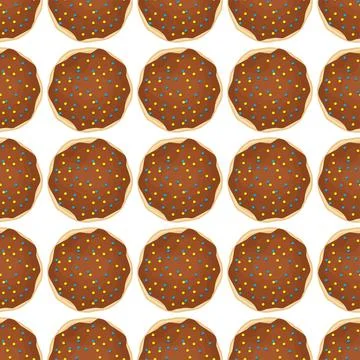 Pattern homemade cookie different taste in pastry biscuit Stock Illustration