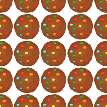 Pattern homemade cookie different taste in pastry biscuit Stock Illustration