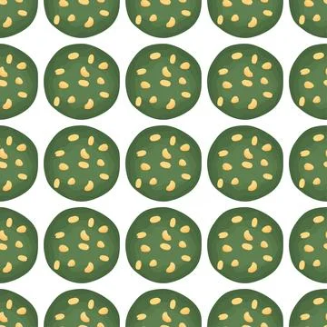 Pattern homemade cookie different taste in pastry biscuit Stock Illustration