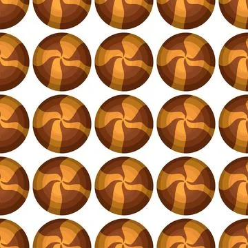 Pattern homemade cookie different taste in pastry biscuit Stock Illustration