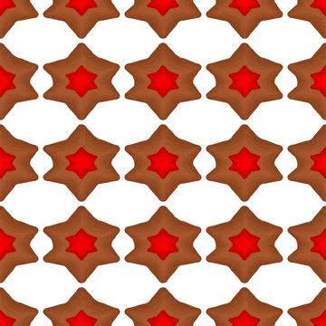 Pattern homemade cookie different taste in pastry biscuit Stock Illustration