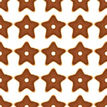Pattern homemade cookie different taste in pastry biscuit Stock Illustration