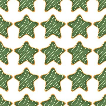 Pattern homemade cookie different taste in pastry biscuit Stock Illustration