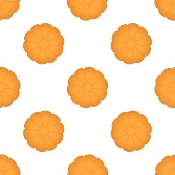 Pattern homemade cookie different taste in pastry biscuit Stockillustratie