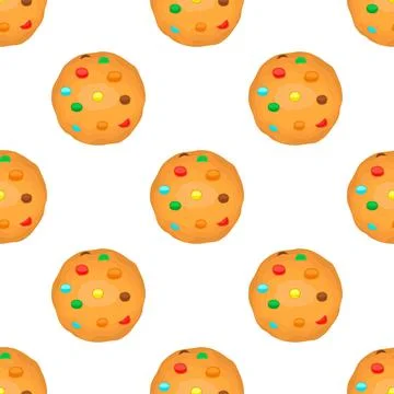 Pattern homemade cookie different taste in pastry biscuit Stock Illustration