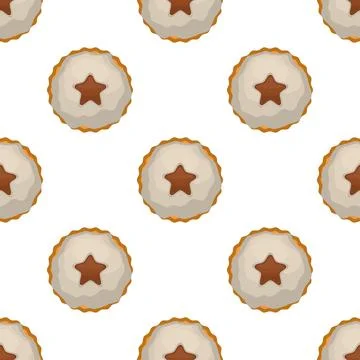 Pattern homemade cookie different taste in pastry biscuit Stock Illustration