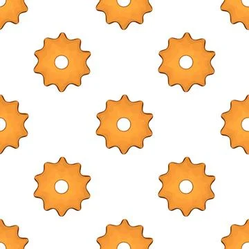 Pattern homemade cookie different taste in pastry biscuit Stock Illustration