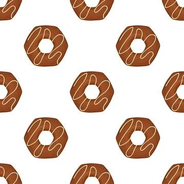 Pattern homemade cookie different taste in pastry biscuit Stock Illustration