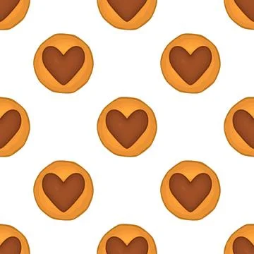 Pattern homemade cookie different taste in pastry biscuit Stock Illustration