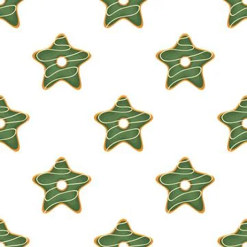 Pattern homemade cookie different taste in pastry biscuit Stock Illustration