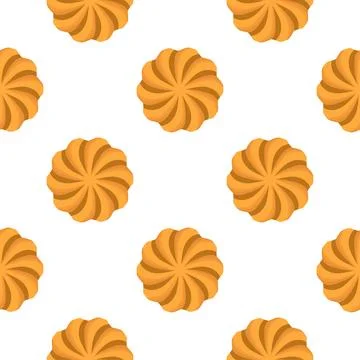 Pattern homemade cookie different taste in pastry biscuit Illustrazione stock