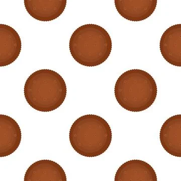 Pattern homemade cookie different taste in pastry biscuit Stock Illustration
