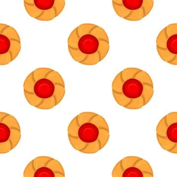 Pattern homemade cookie different taste in pastry biscuit Stock Illustration