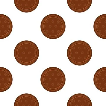 Pattern homemade cookie different taste in pastry biscuit Stock Illustration