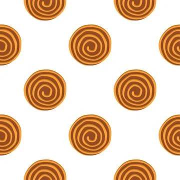 Pattern homemade cookie different taste in pastry biscuit Stock Illustration
