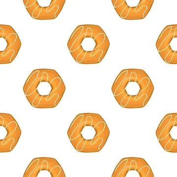 Pattern homemade cookie different taste in pastry biscuit Stock Illustration
