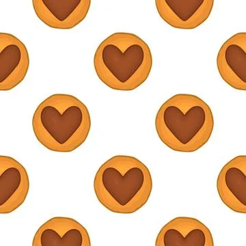 Pattern homemade cookie different taste in pastry biscuit Stock Illustration