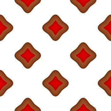 Pattern homemade cookie different taste in pastry biscuit Stock Illustration