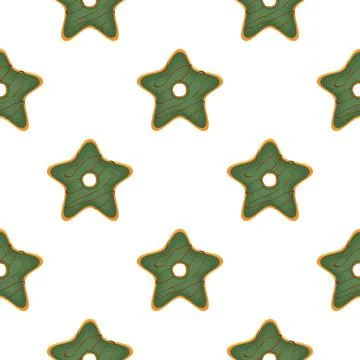 Pattern homemade cookie different taste in pastry biscuit Stock Illustration