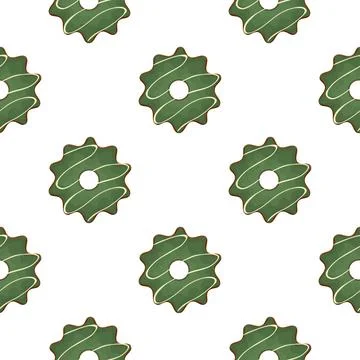 Pattern homemade cookie different taste in pastry biscuit Stock Illustration