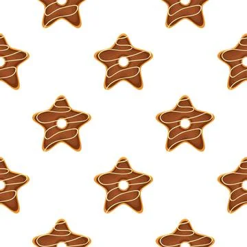 Pattern homemade cookie different taste in pastry biscuit Stock Illustration