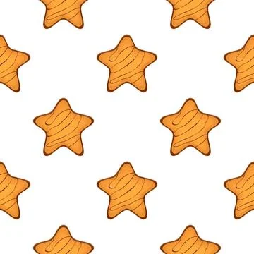 Pattern homemade cookie different taste in pastry biscuit Stock Illustration