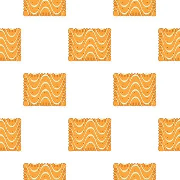 Pattern homemade cookie different taste in pastry biscuit Stock Illustration