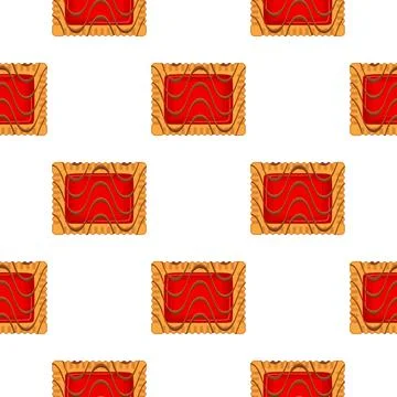 Pattern homemade cookie different taste in pastry biscuit Stock Illustration