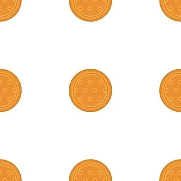 Pattern homemade cookie different taste in pastry biscuit Stock Illustration