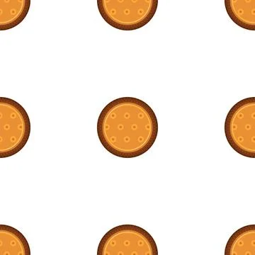 Pattern homemade cookie different taste in pastry biscuit Stock Illustration