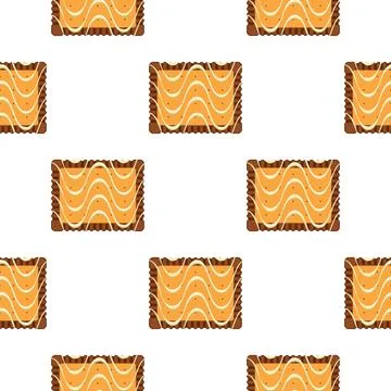 Pattern homemade cookie different taste in pastry biscuit Stock Illustration