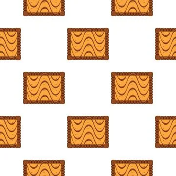 Pattern homemade cookie different taste in pastry biscuit Stockillustratie