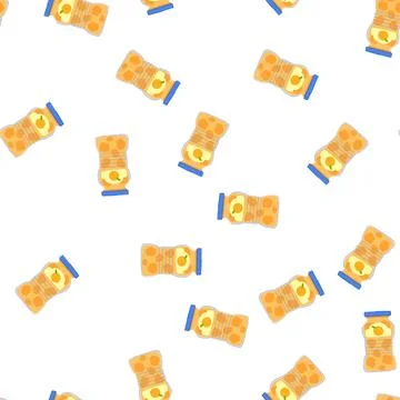 Pattern homemade jam jar cartoon vector 스톡 일러스트