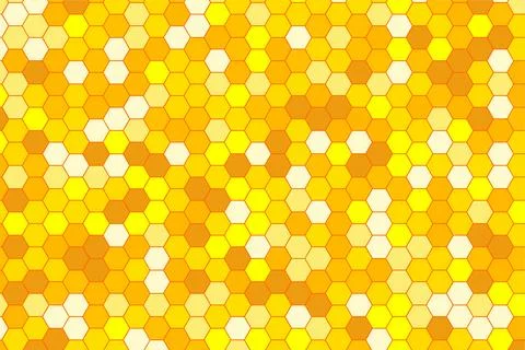 Pattern with honeycomb geometric elements in yellow tones. Abstract Gradient Stockillustratie