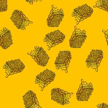 Pattern honeycomb sketch hand drawn Stock Illustration
