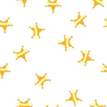 Pattern honor star badge cartoon vector Stock Illustration
