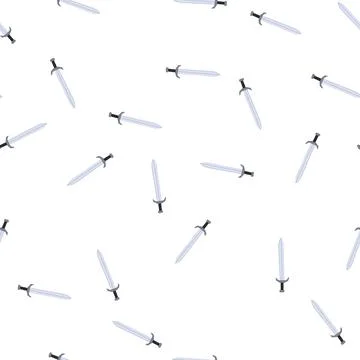 Pattern honor sword knight cartoon vector Stock Illustration