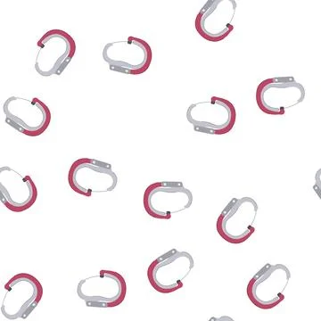 Pattern hook carabiner clip cartoon vector 스톡 일러스트