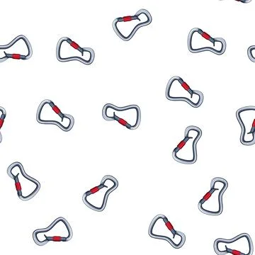 Pattern hook carabiner clip cartoon vector Stock Illustration