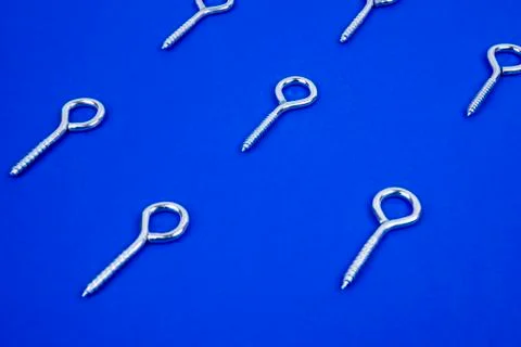 Pattern of hook screws Stock Photos