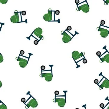 Pattern hopper concrete mixer cartoon vector Illustrazione stock
